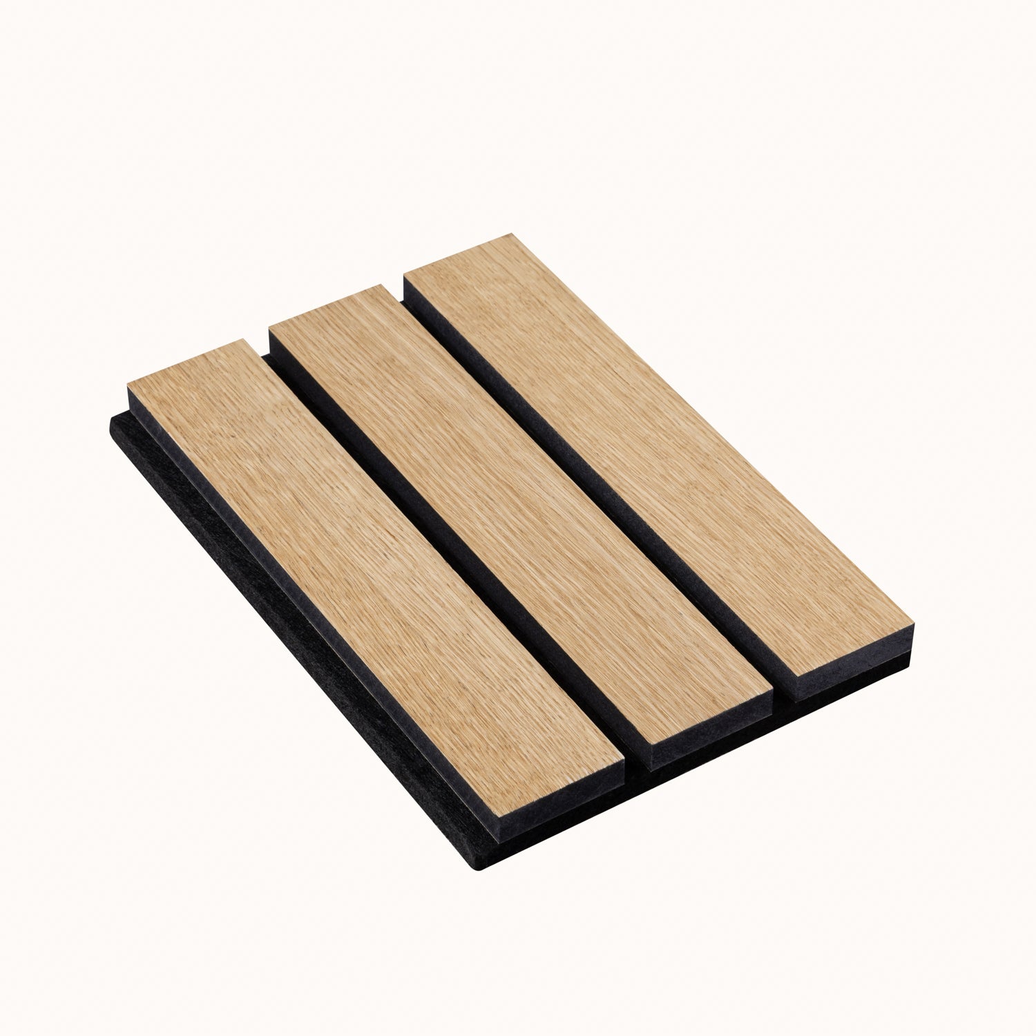 Slatwall Grand Acoustic Honey Oak and Black Sample