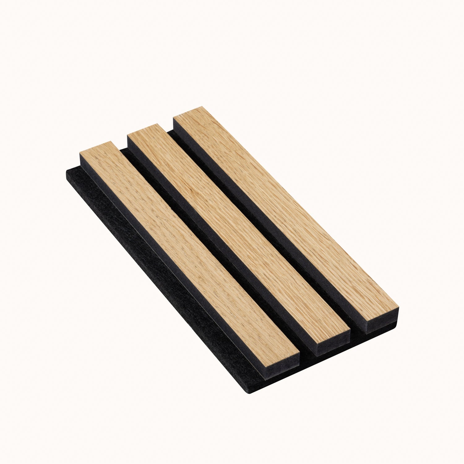 SlatWall Acoustic Honey Oak and Black Sample