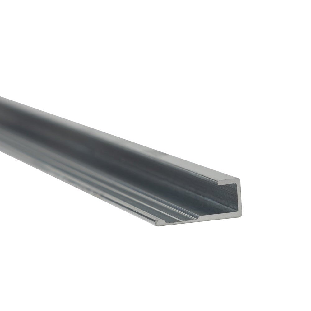 Sivara Polished Silver Aluminium U Joint Trim