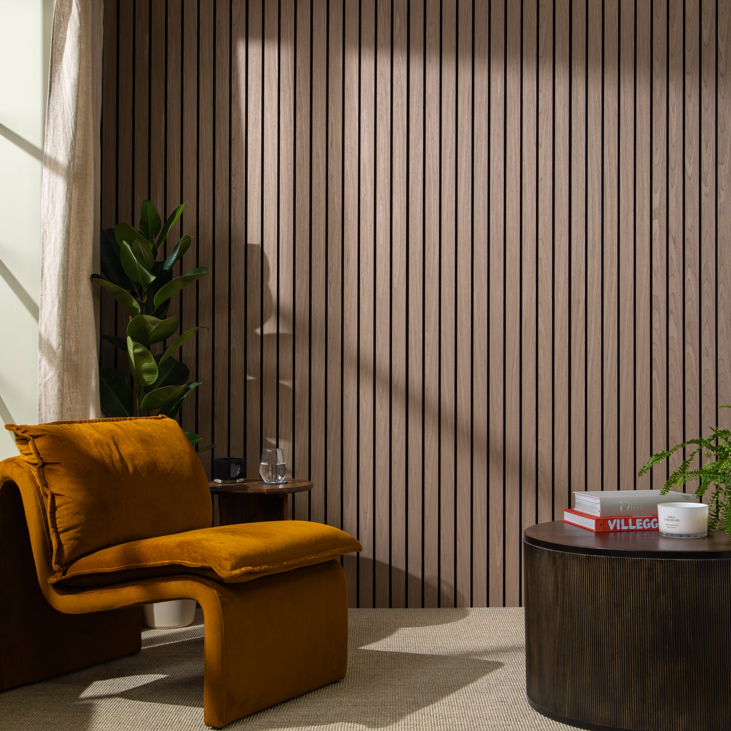 SlatWall Grand Acoustic Walnut Panel