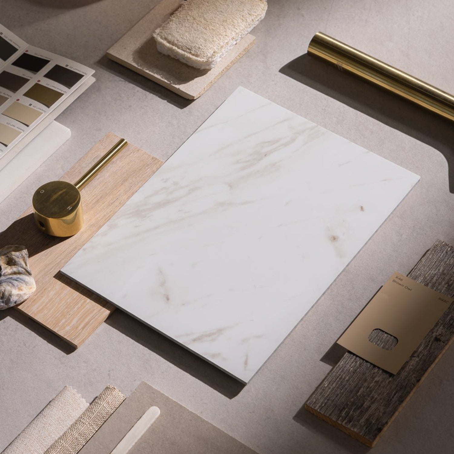 Elemence Calacatta Cream Marble Effect Sample