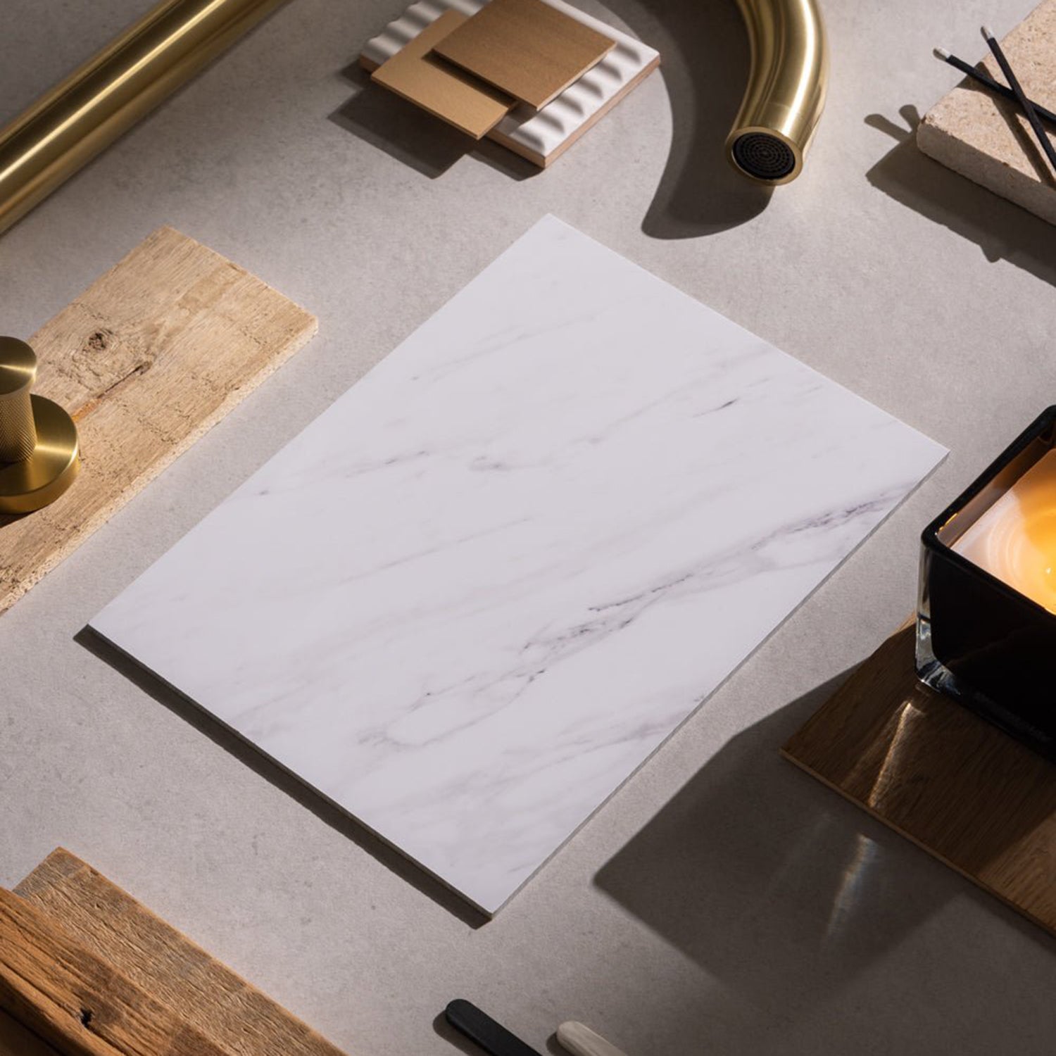 Elemence Calacatta White Marble Effect Sample