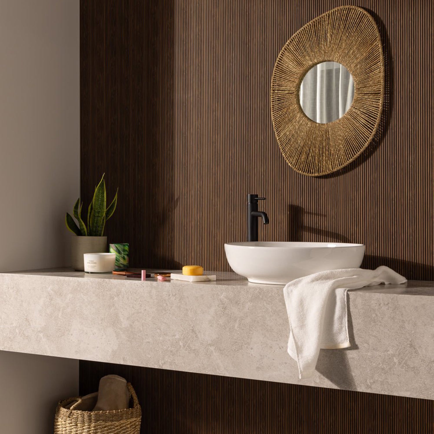 Milislat Waterproof Deep Walnut Panel