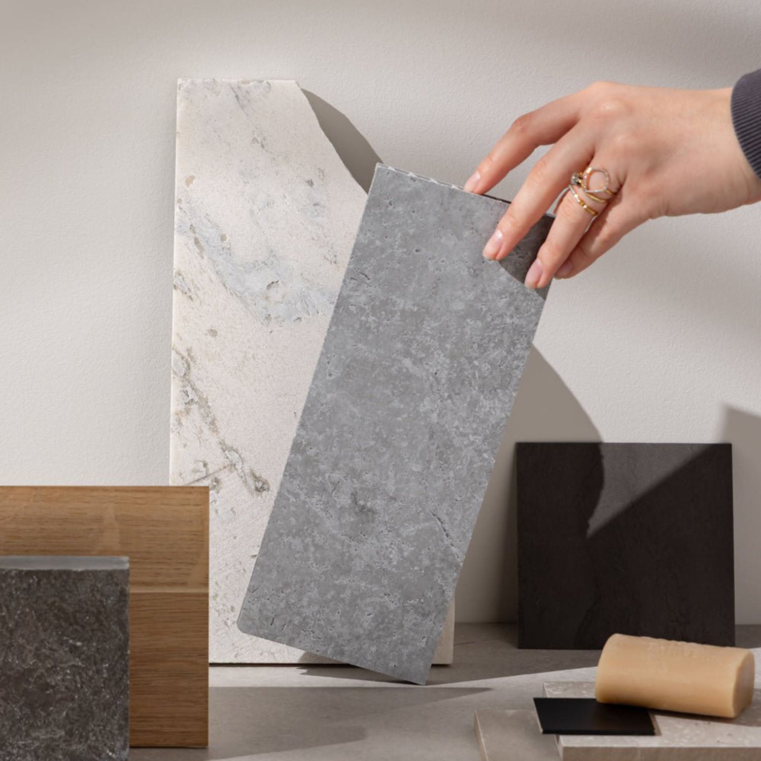 Sivara Fossil Grey PVC Sample