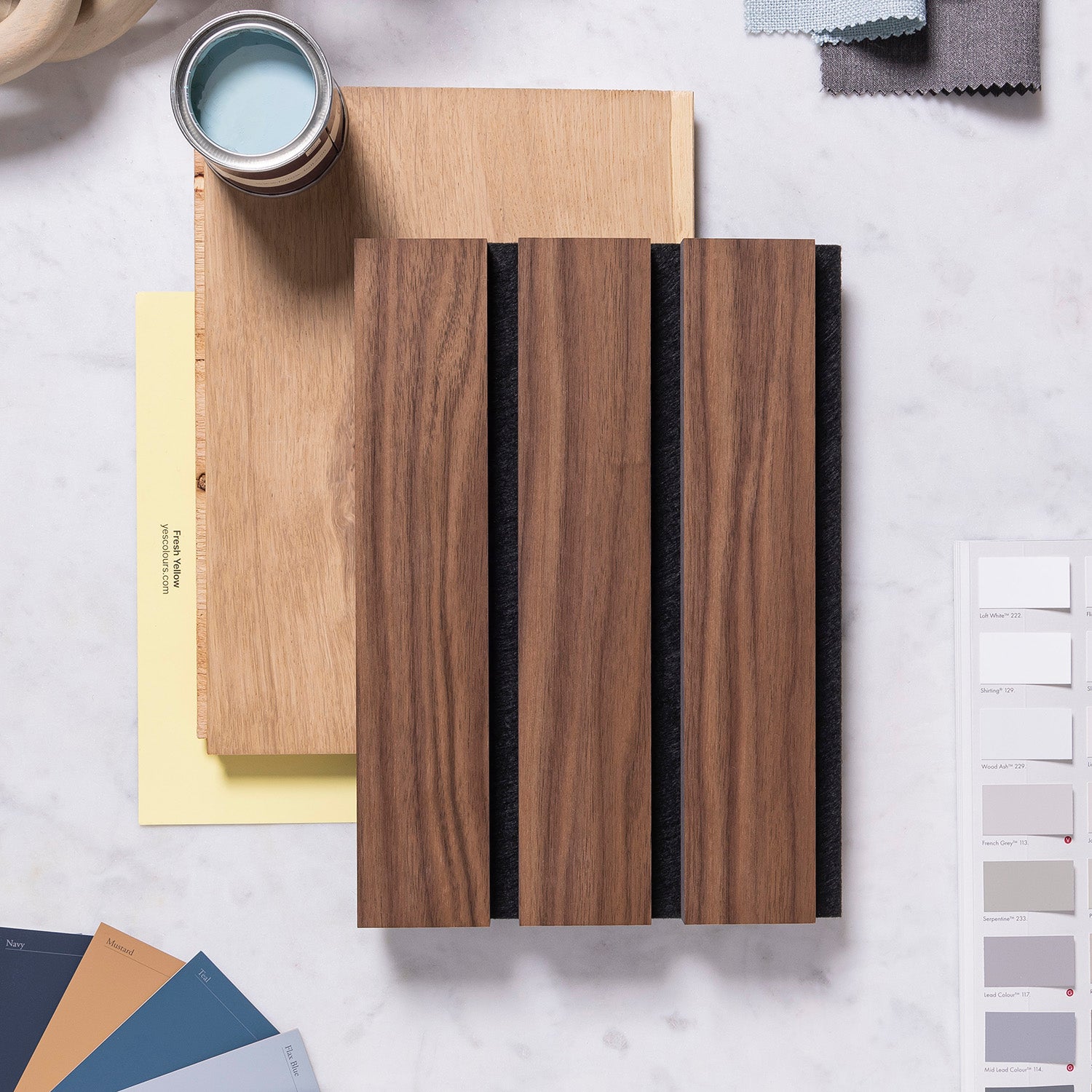 Slatwall Grand Acoustic Deep Walnut Sample