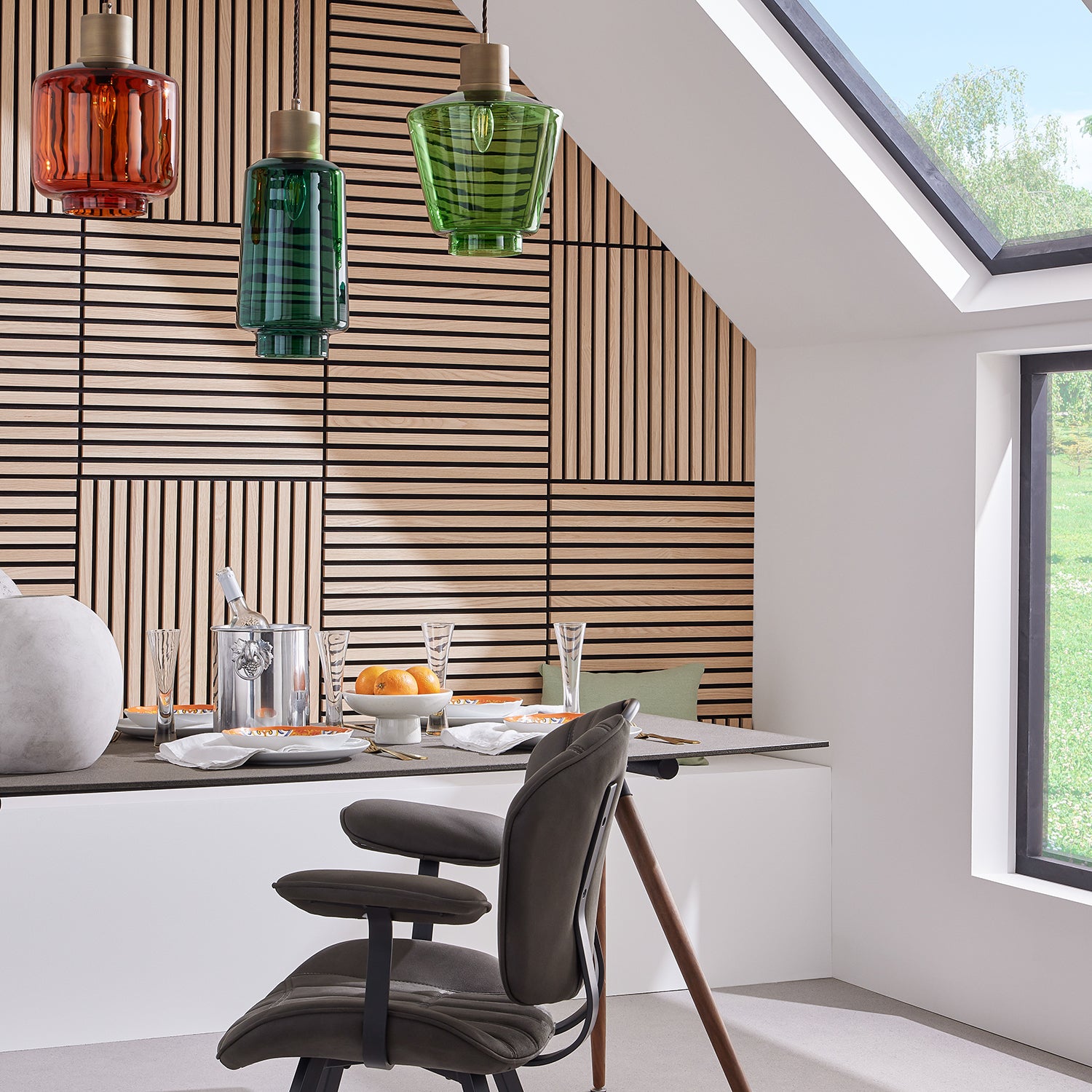 SlatWall Acoustic Mini Natural Oak Panel