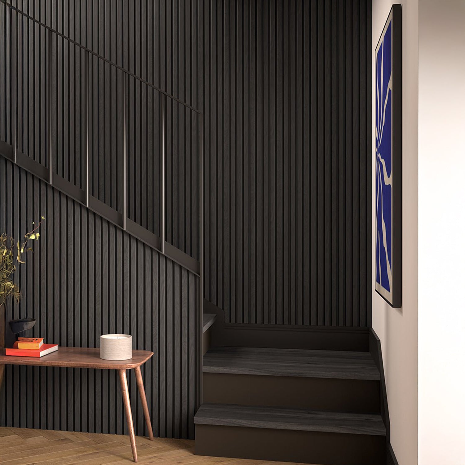 SlatWall Waterproof Charcoal Panel