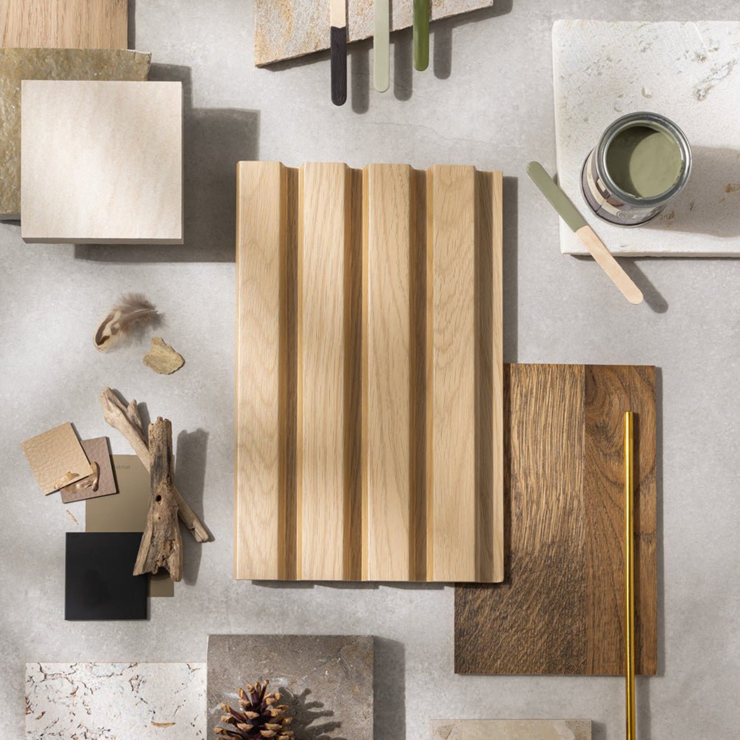 SlatWall Waterproof Natural Oak Sample