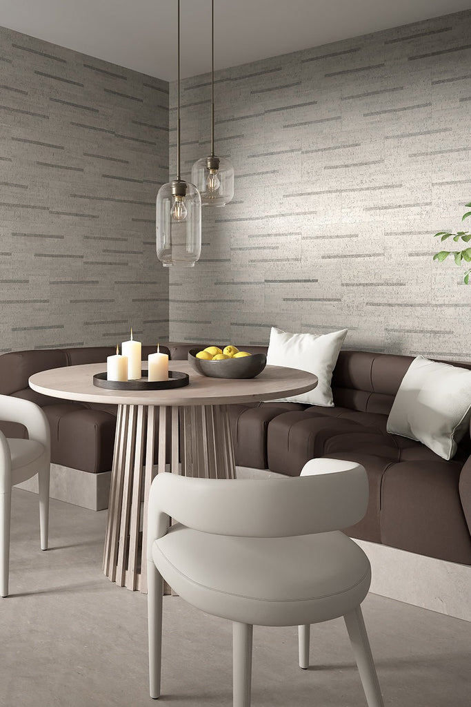 CorkWall Aveiro Silver - Sustainably Sourced Real Cork