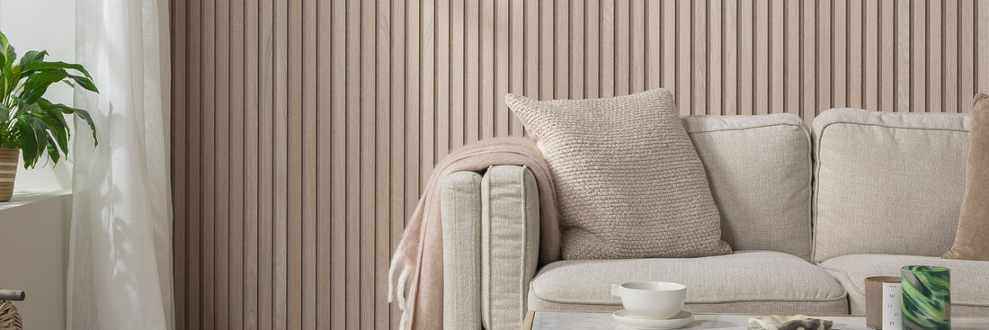 image of a sofa in a beige living room 