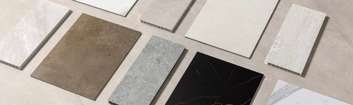 banner image to showcase a variety of a show panel range including spc and pvc wall panels 