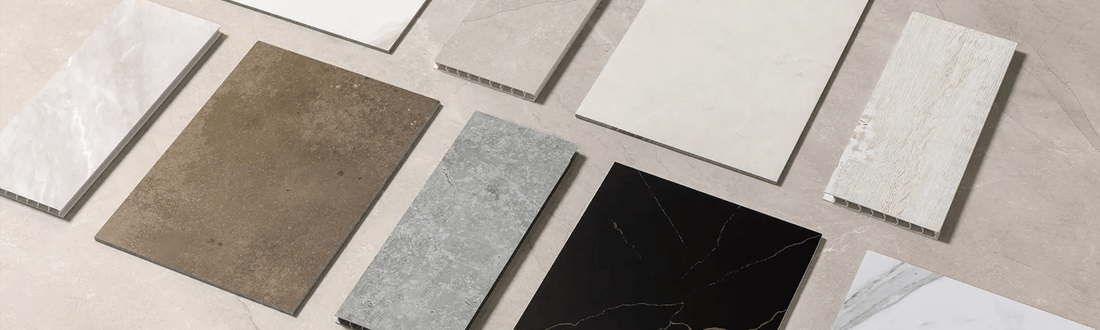 banner image to showcase a variety of a show panel range including spc and pvc wall panels 