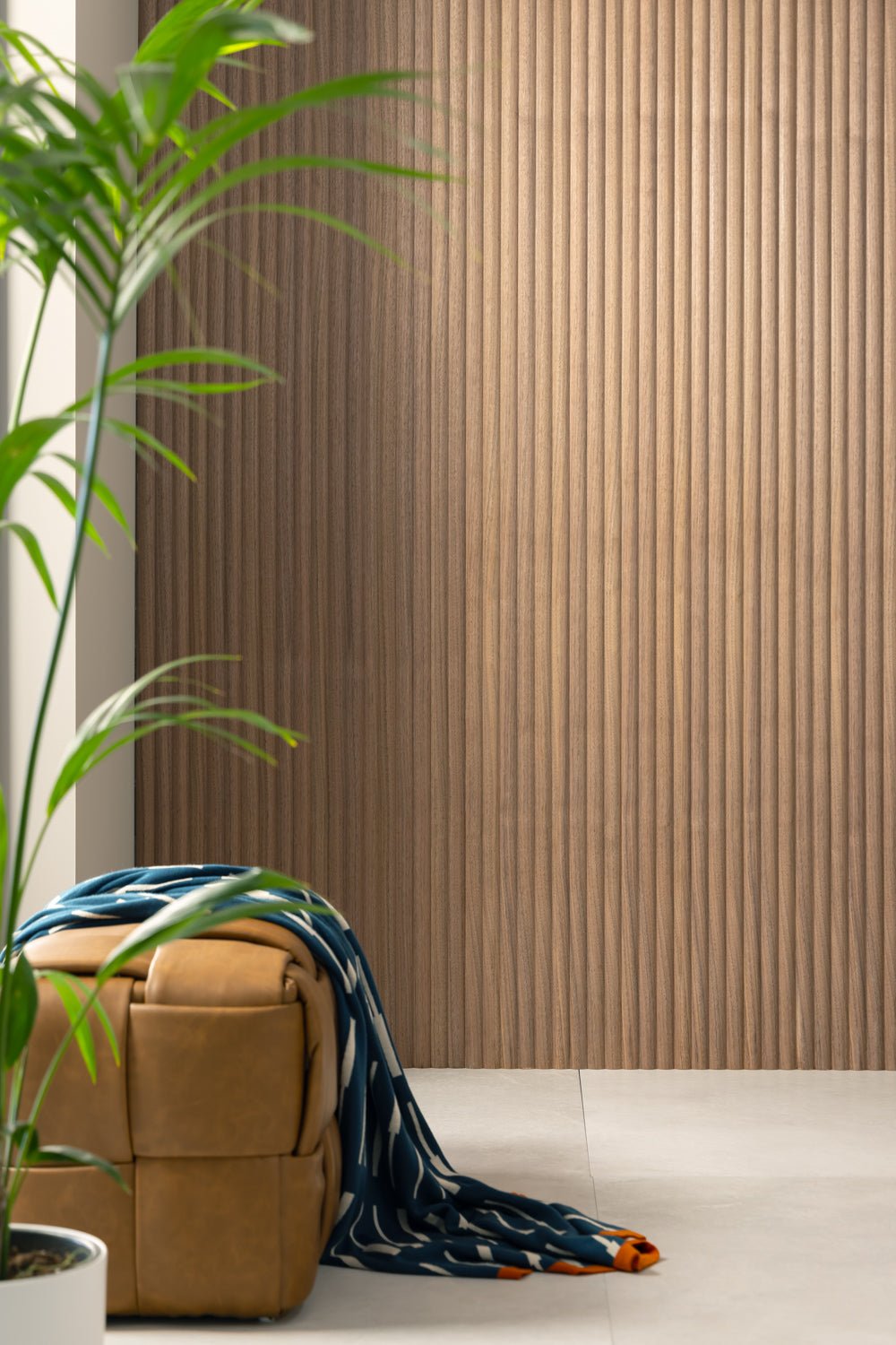 Walnut Reeded Panel Arborelle Walnut Reeded Wall Panel | Naturewall