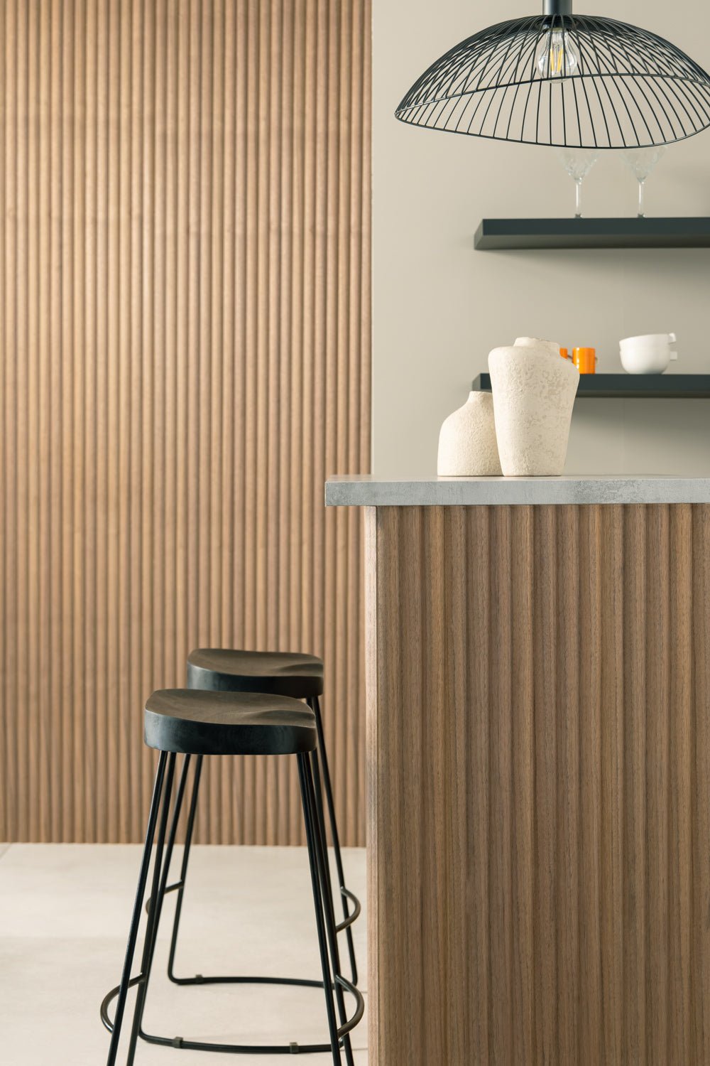 Walnut Reeded Panel Arborelle Walnut Reeded Wall Panel | Naturewall
