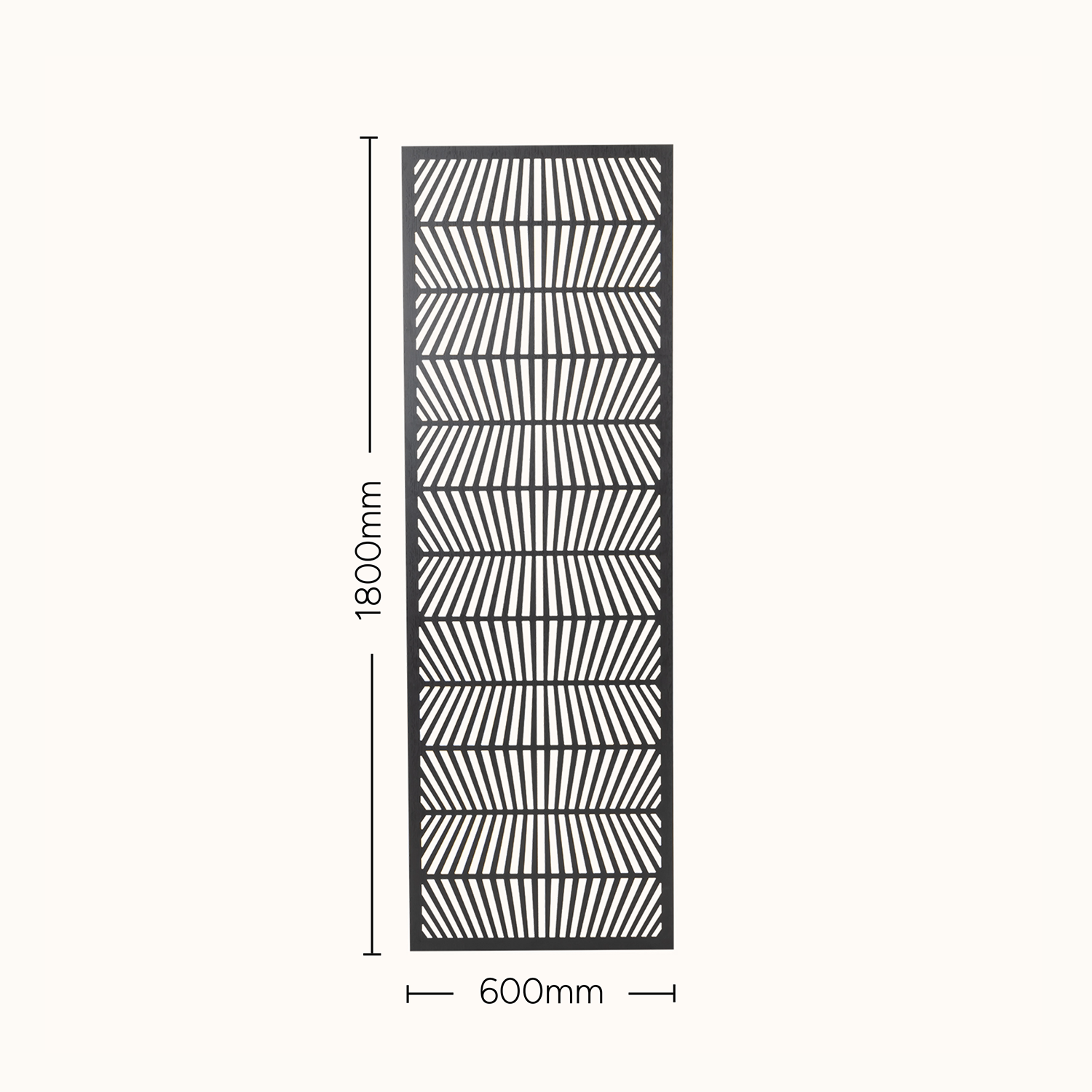 Black Solis Lines Decorative Garden Screen | Naturewall