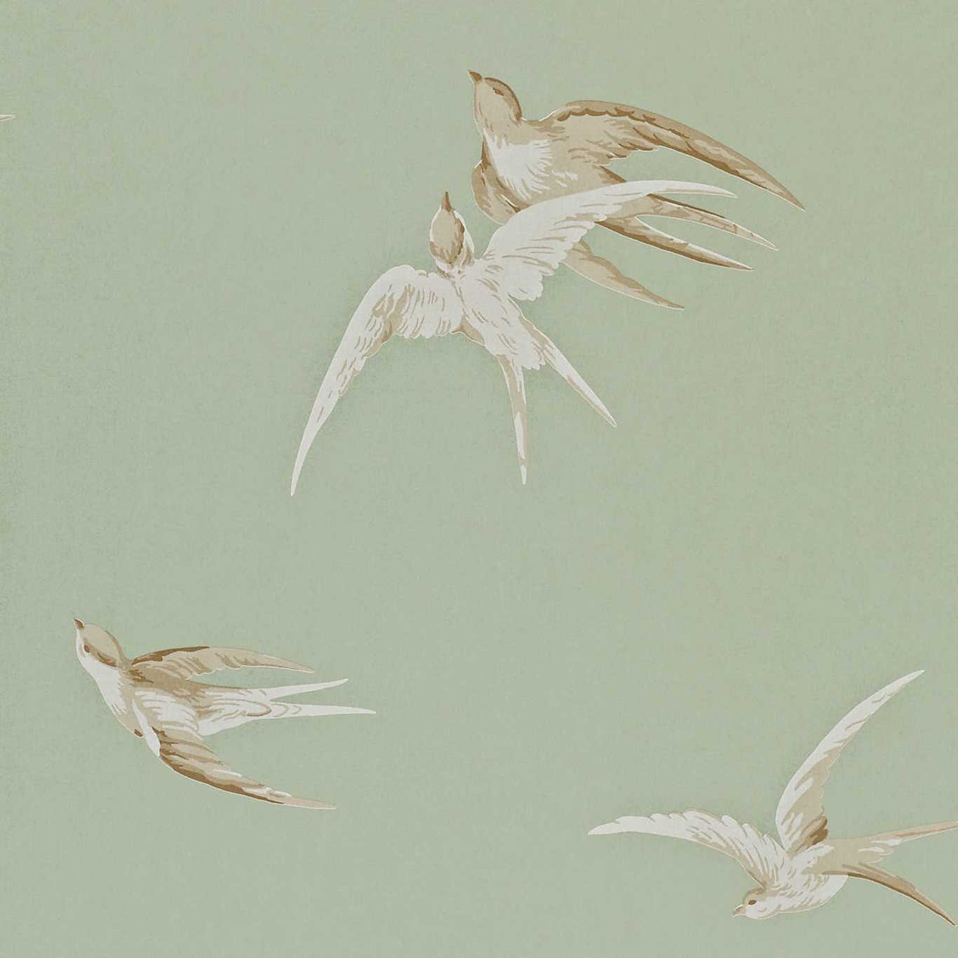 Sanderson Swallows Pebble Grey Wallpaper