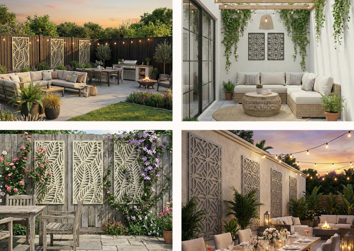 photo to show ugc examples of decorative garden screens being used in gardens 