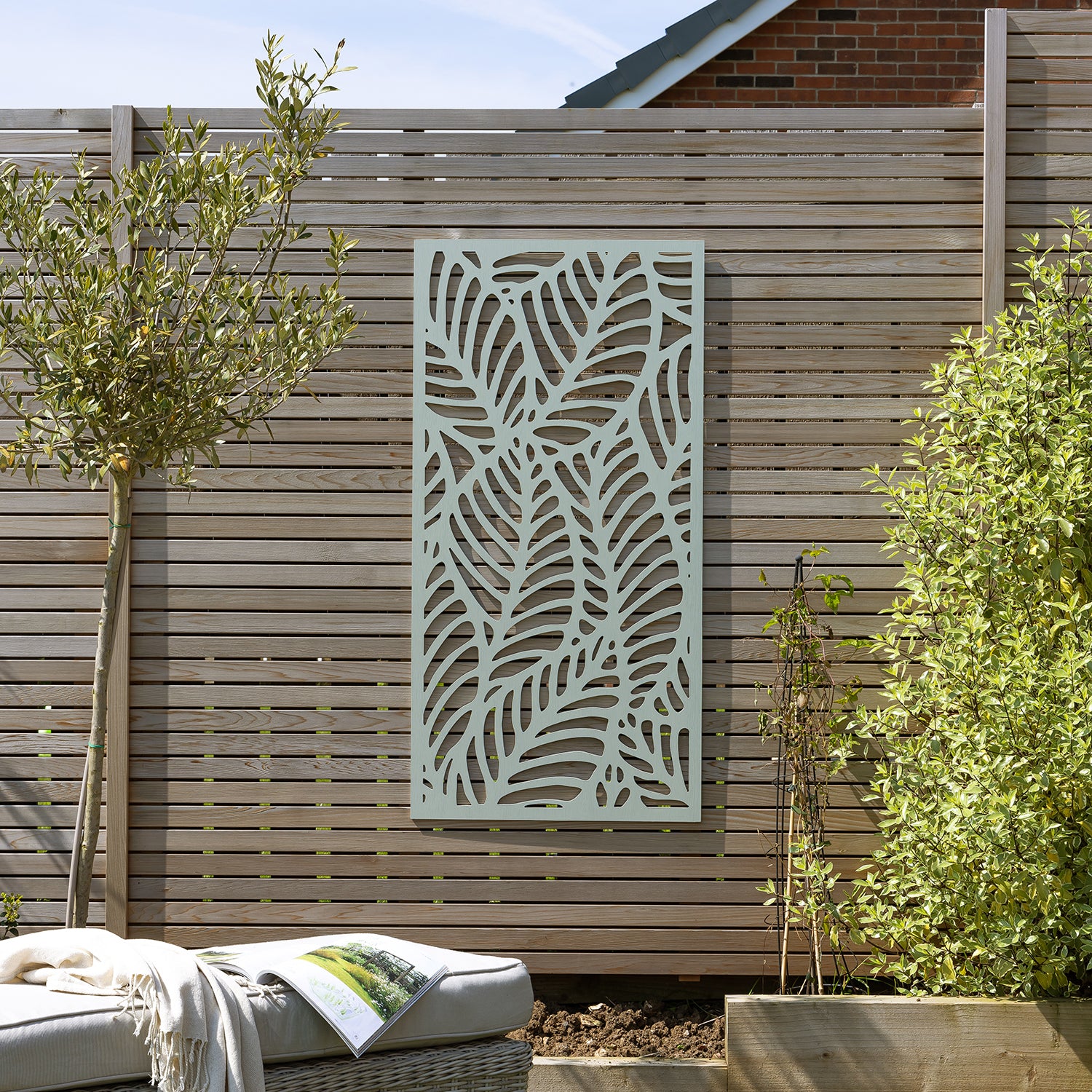 image to show example of nature inspired decorative garden screen 