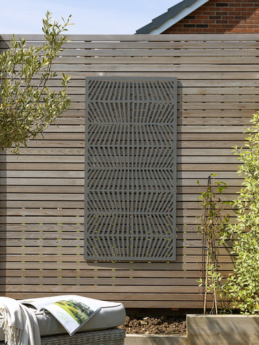 photo to show example of grey solis decorative garden screen 