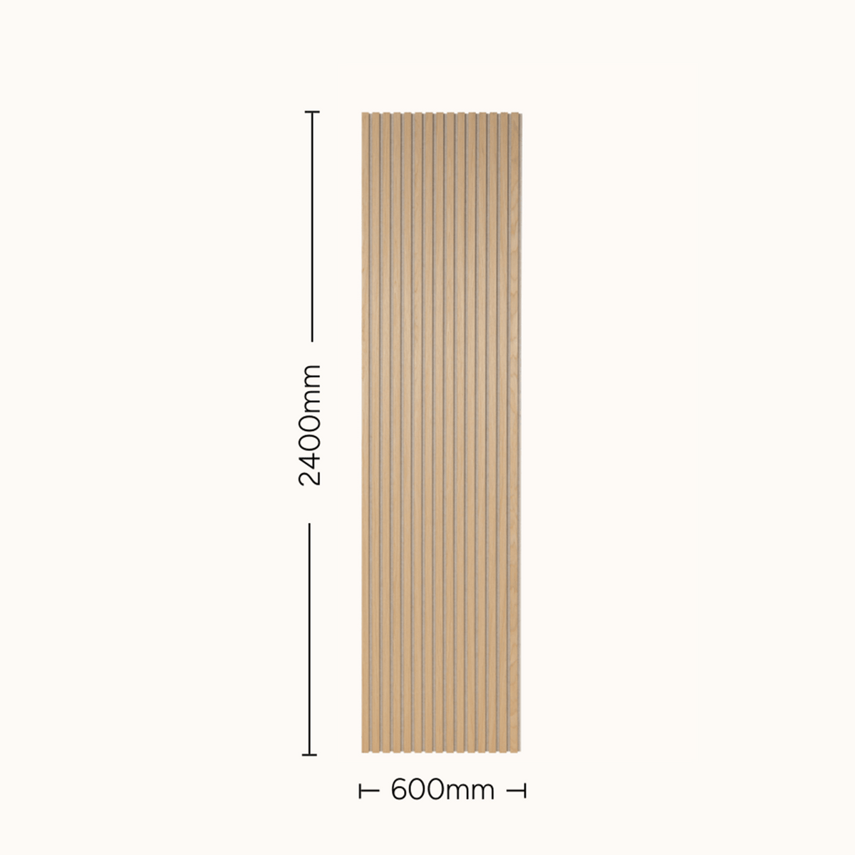 SlatWall Acoustic Natural Oak Panel on Beige Felt | Naturewall