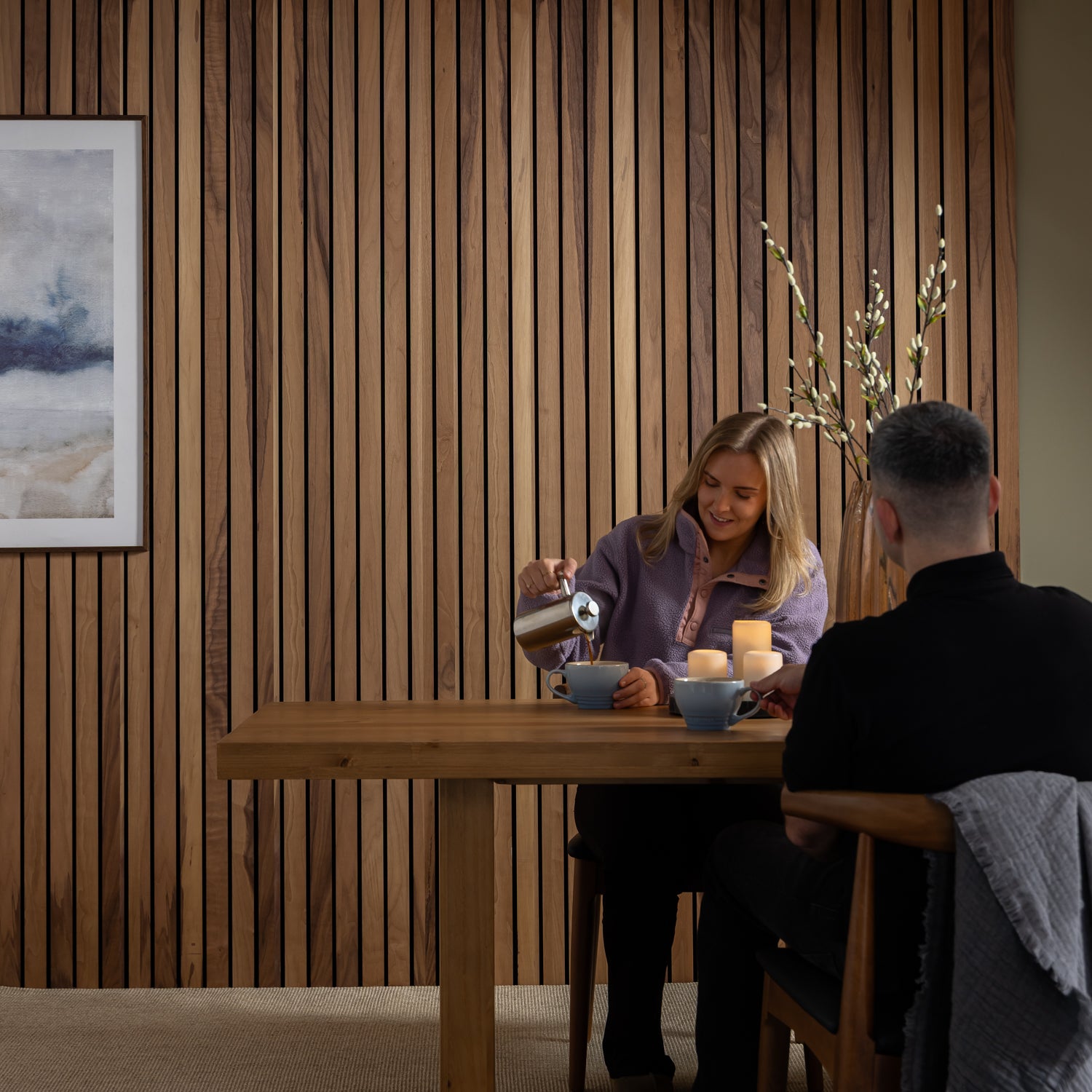 SlatWall Grand Acoustic Sappy Walnut Panel