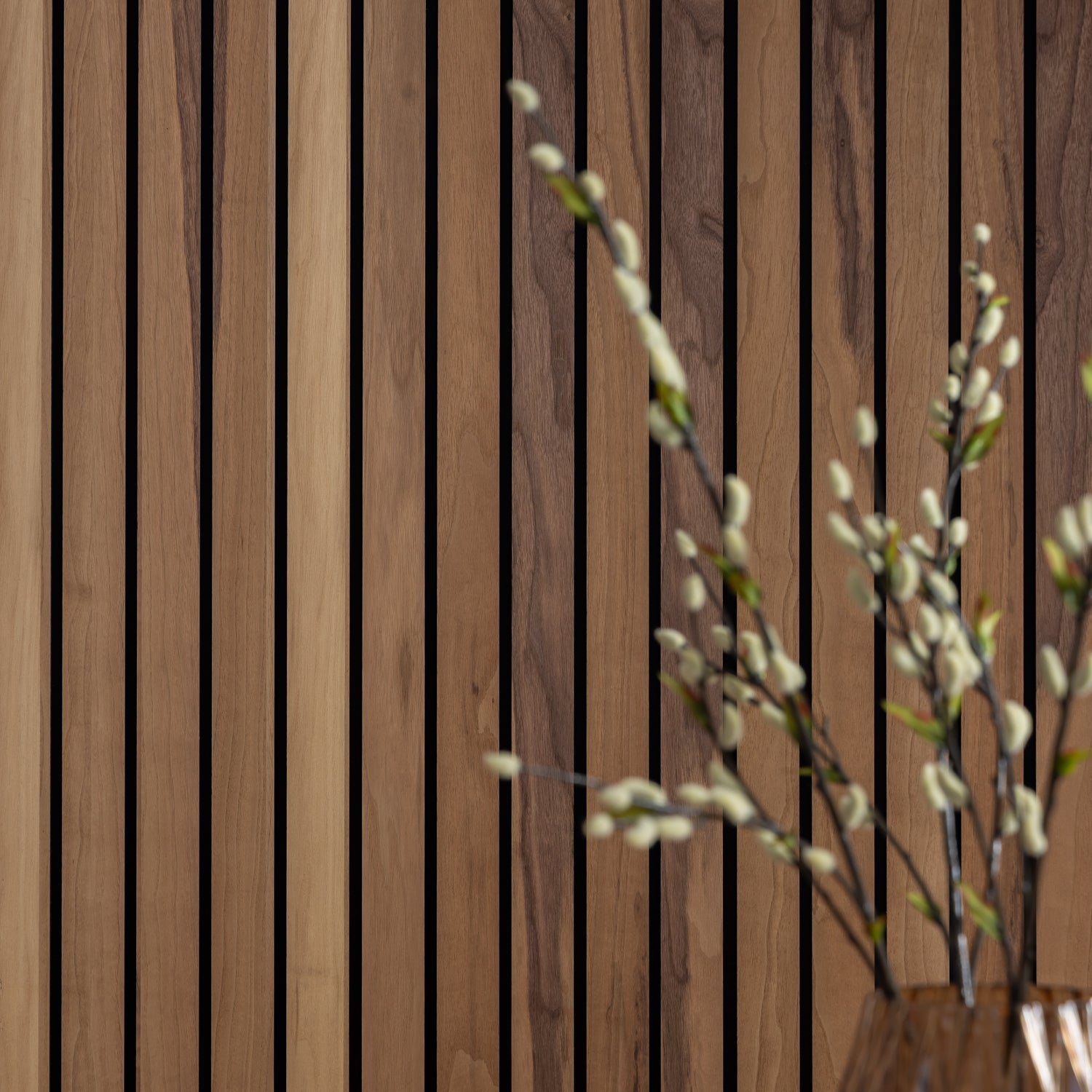 Sw Walnut SlatWall Grand Acoustic Sappy Walnut Sample | Naturewall