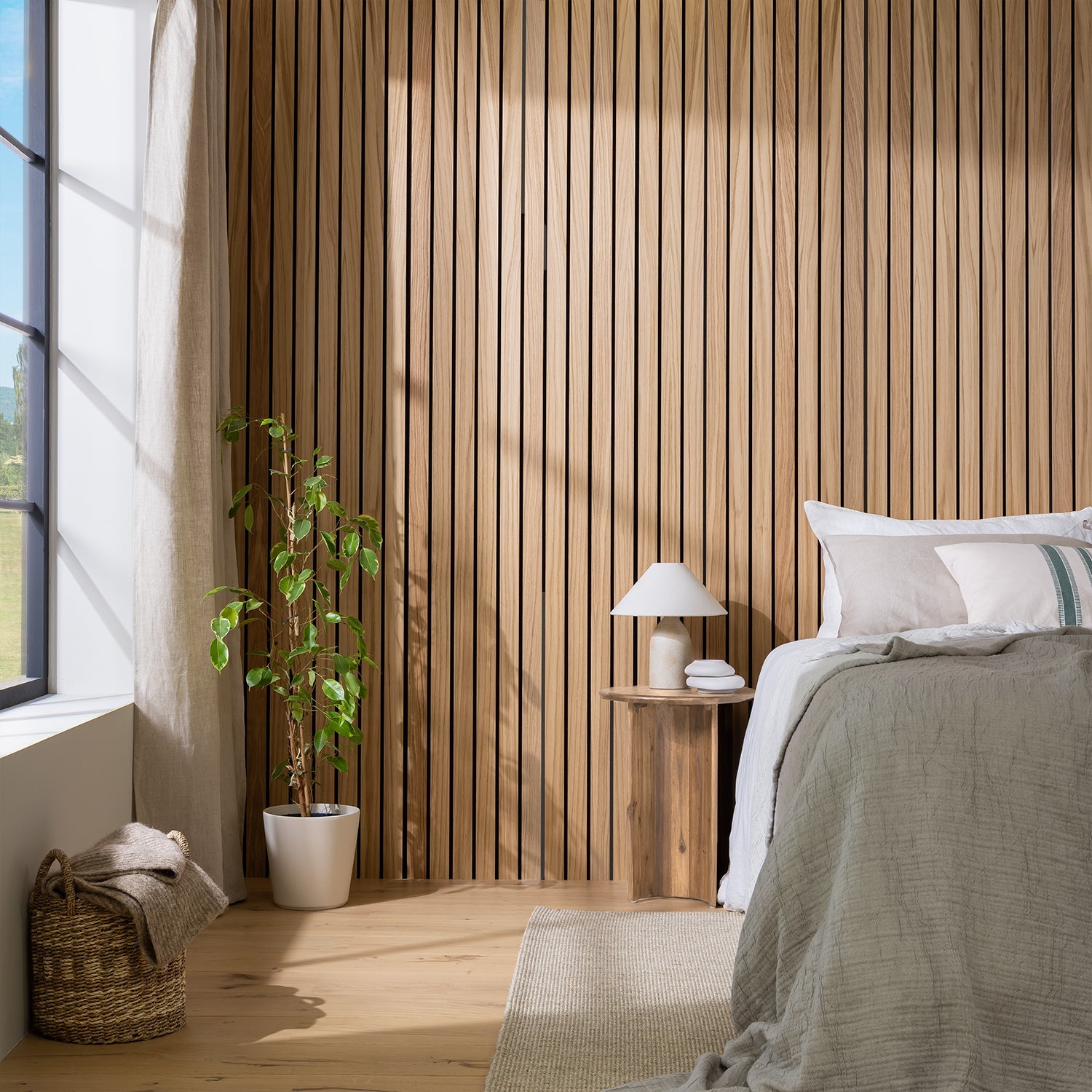 SlatWall Grand Acoustic Oiled Oak Panel