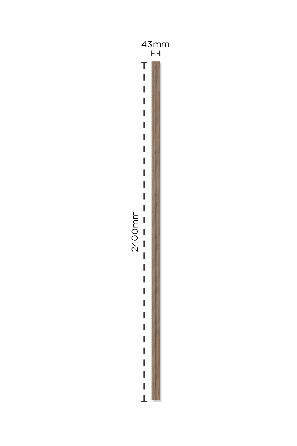 Reeded Walnut End Cap | Naturewall