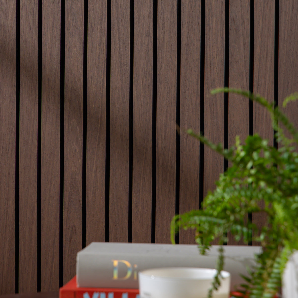 SlatWall Grand Acoustic Black Walnut Panel | Naturewall