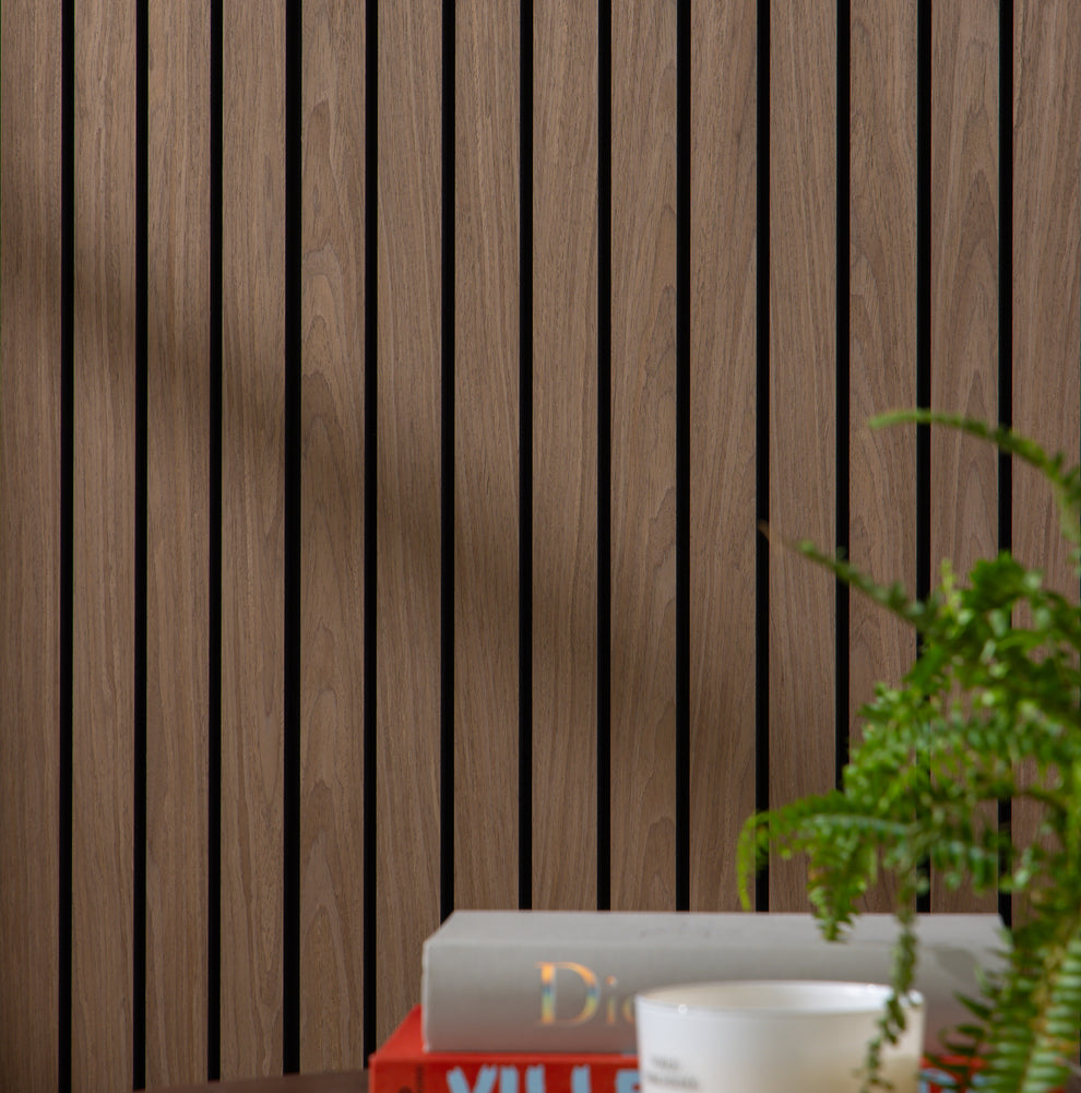 SlatWall Grand Acoustic Dark Walnut Panel | Naturewall