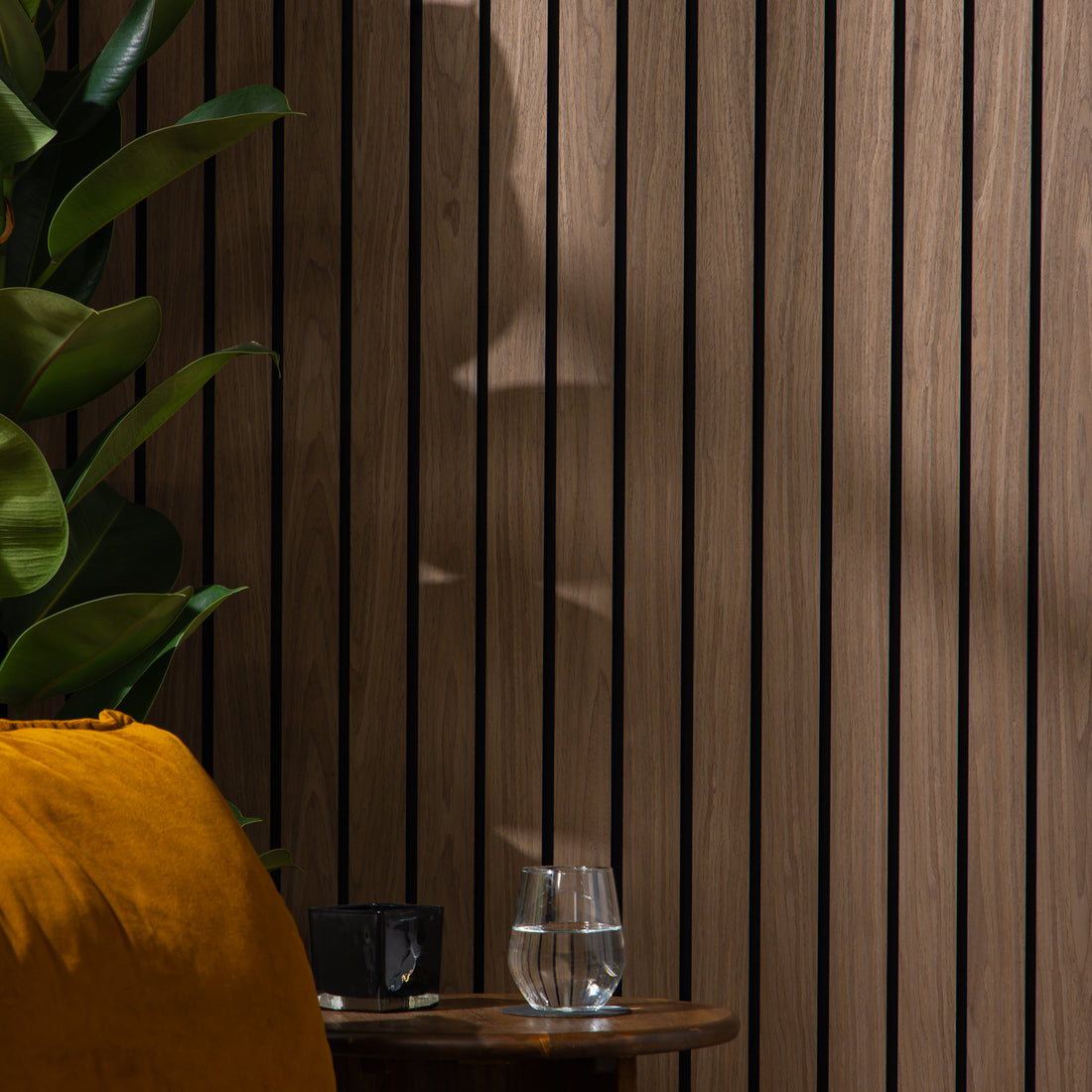SlatWall Grand Acoustic Dark Walnut Panel | Naturewall