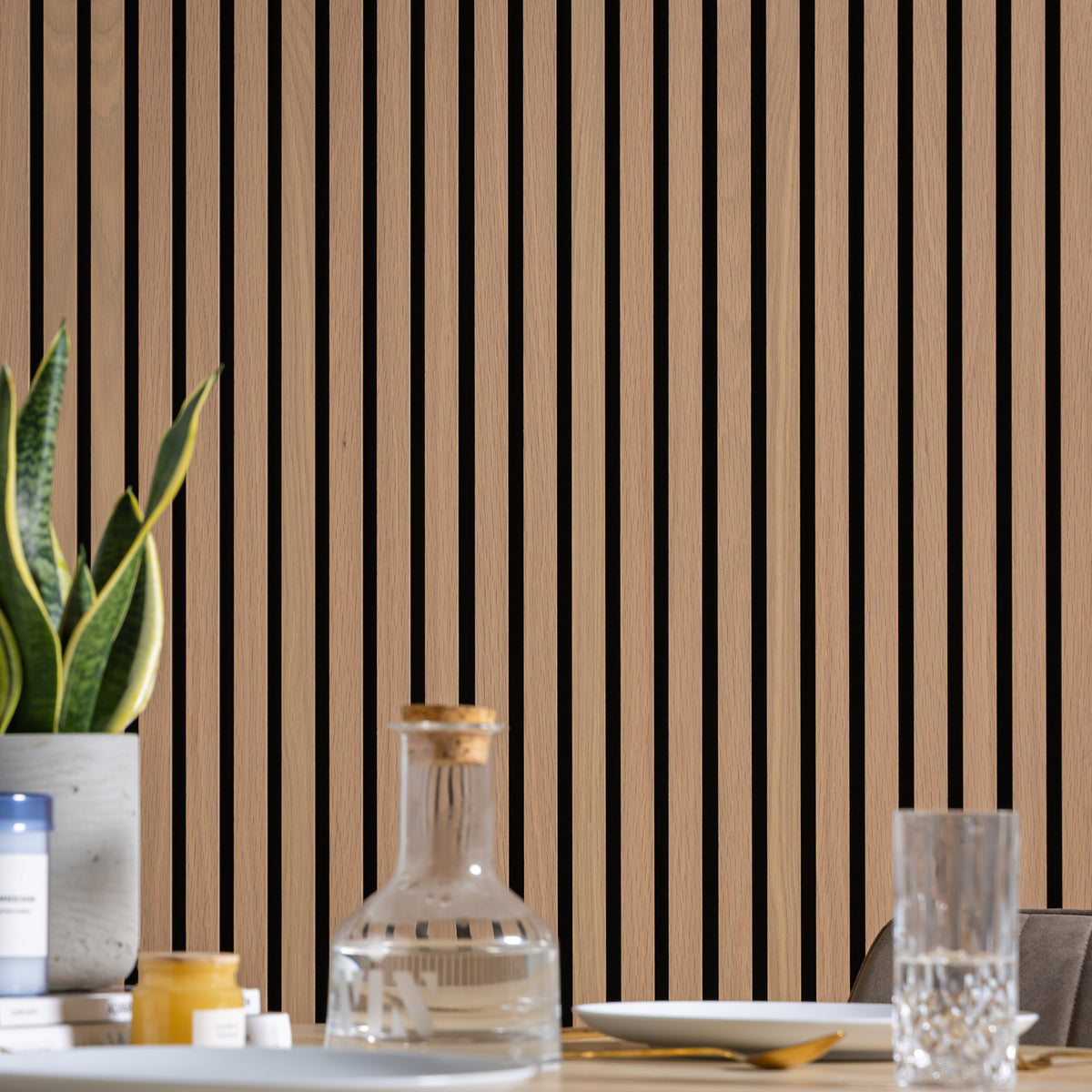 SlatWall Acoustic Light Oak Panel | Naturewall