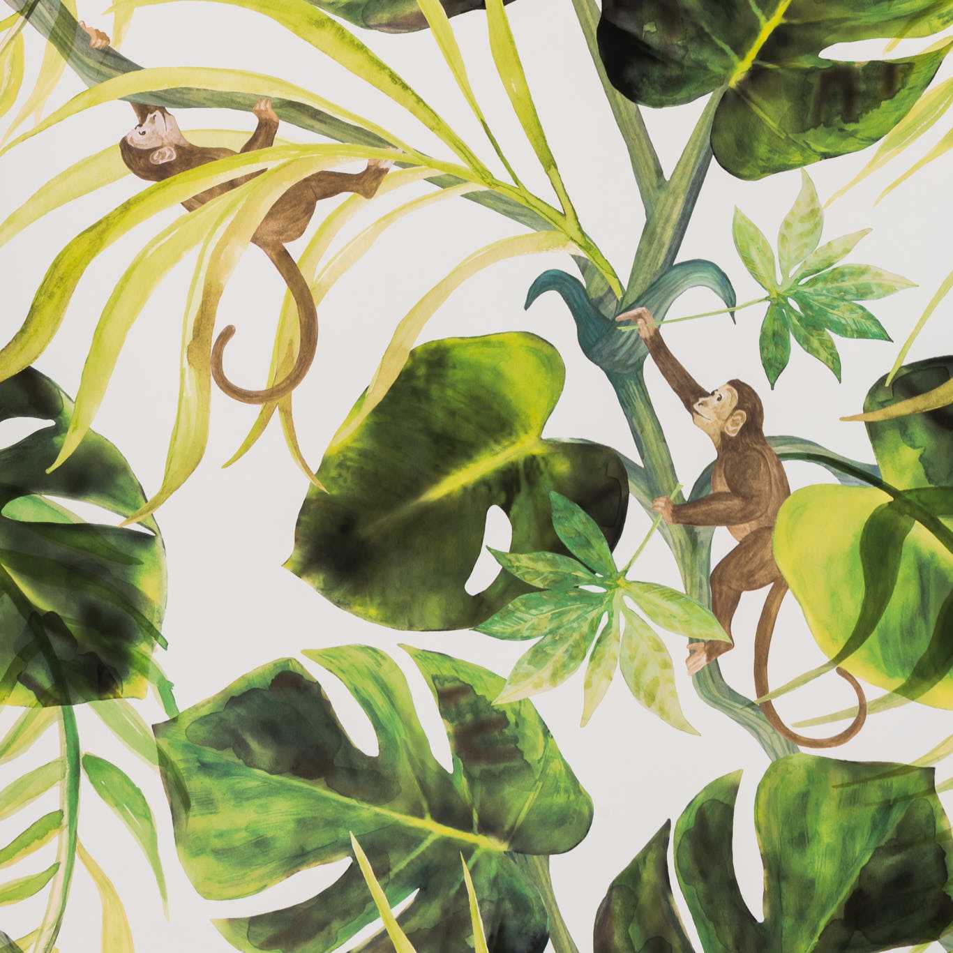 Clarke & Clarke Monkey Business Natural Beige Wallpaper