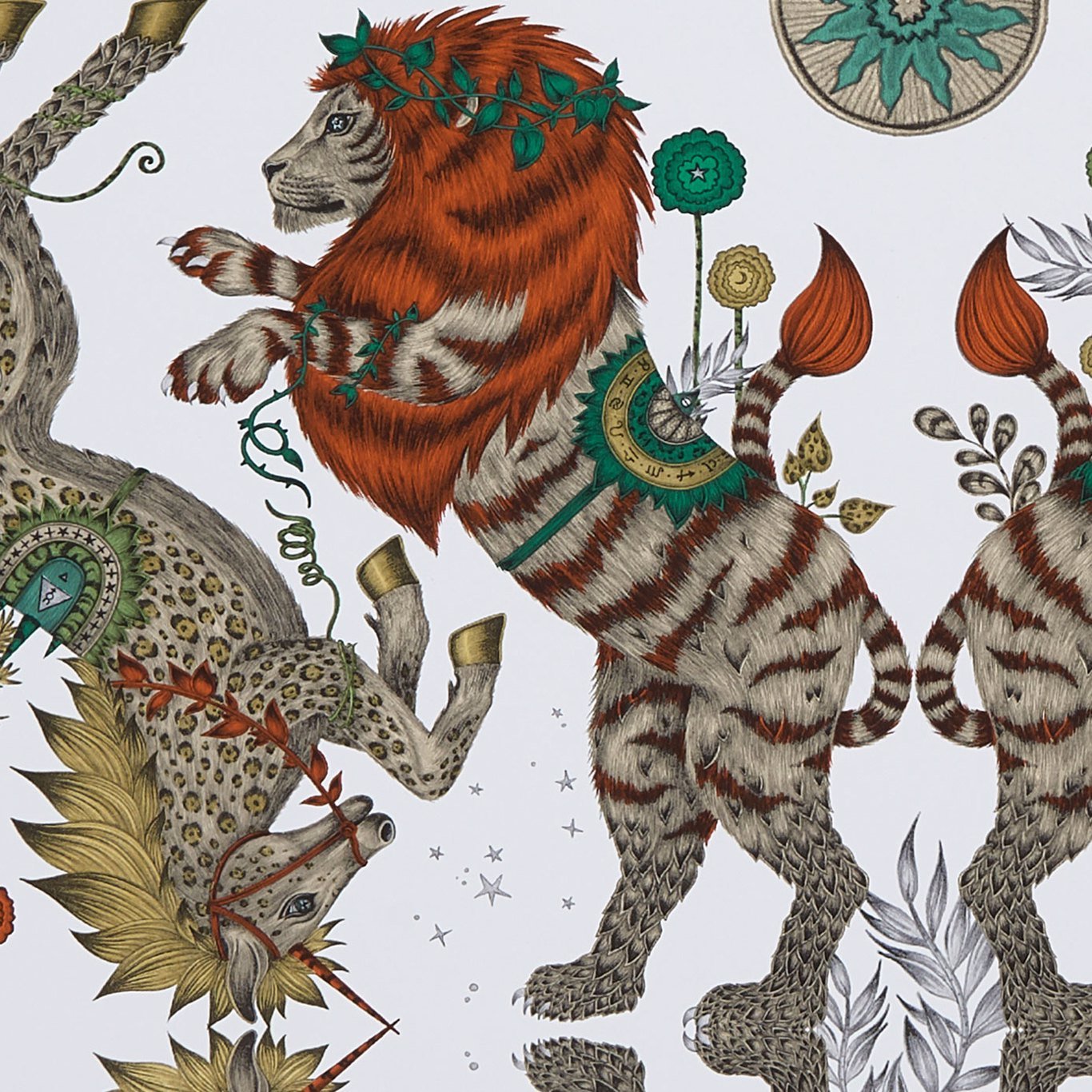 Clarke & Clarke Caspian Gold Wallpaper