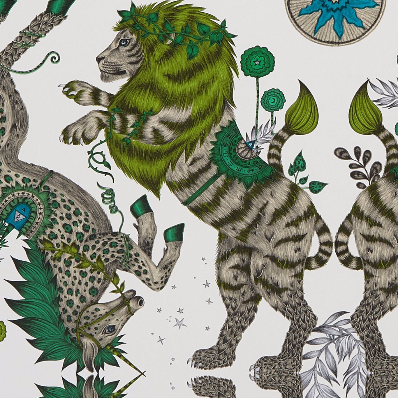 Clarke & Clarke Caspian Lime Green Wallpaper
