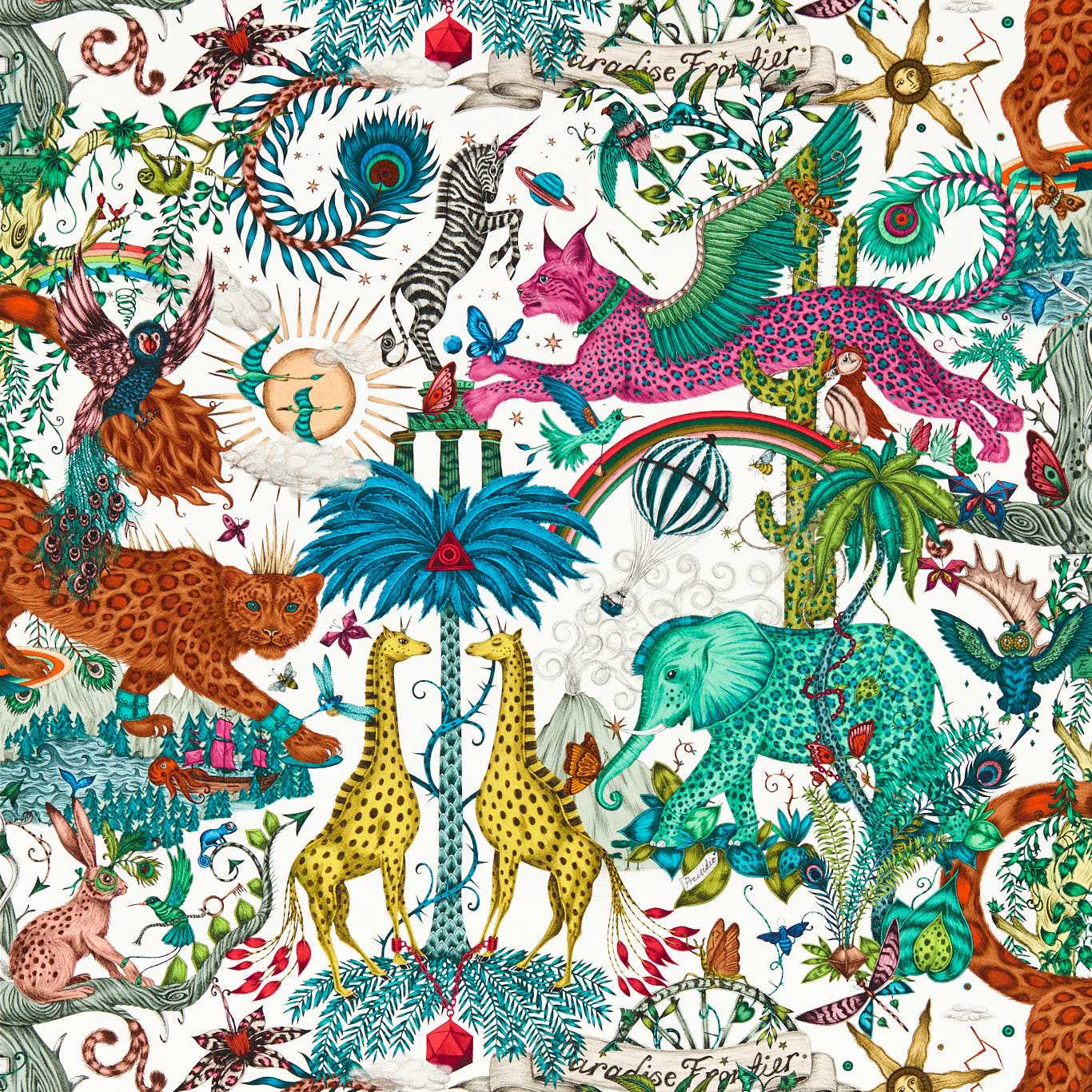 Clarke & Clarke Paradise Lost Ivory Wallpaper