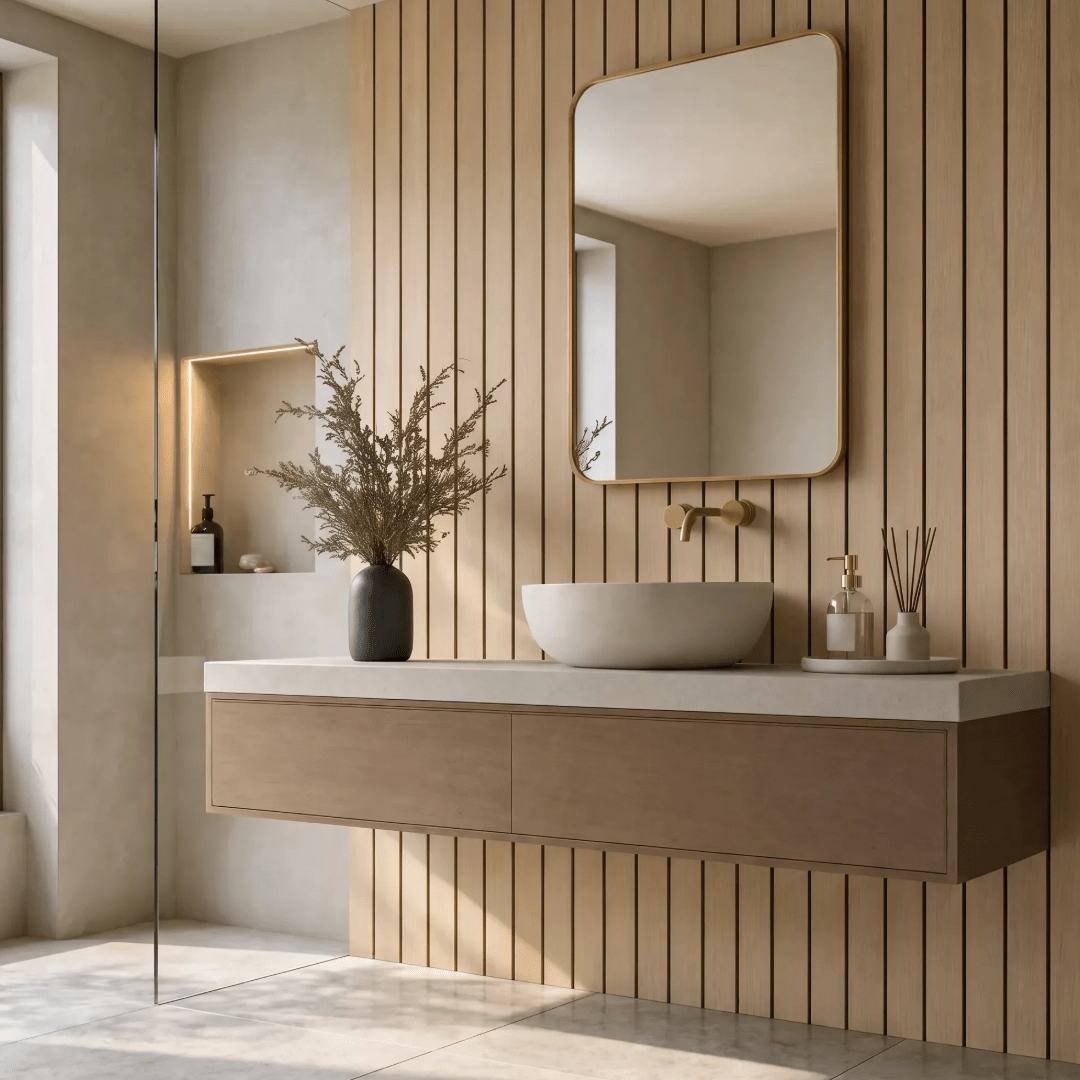 Tongue and Groove Washed Oak Wood Effect Waterproof Wall Panel