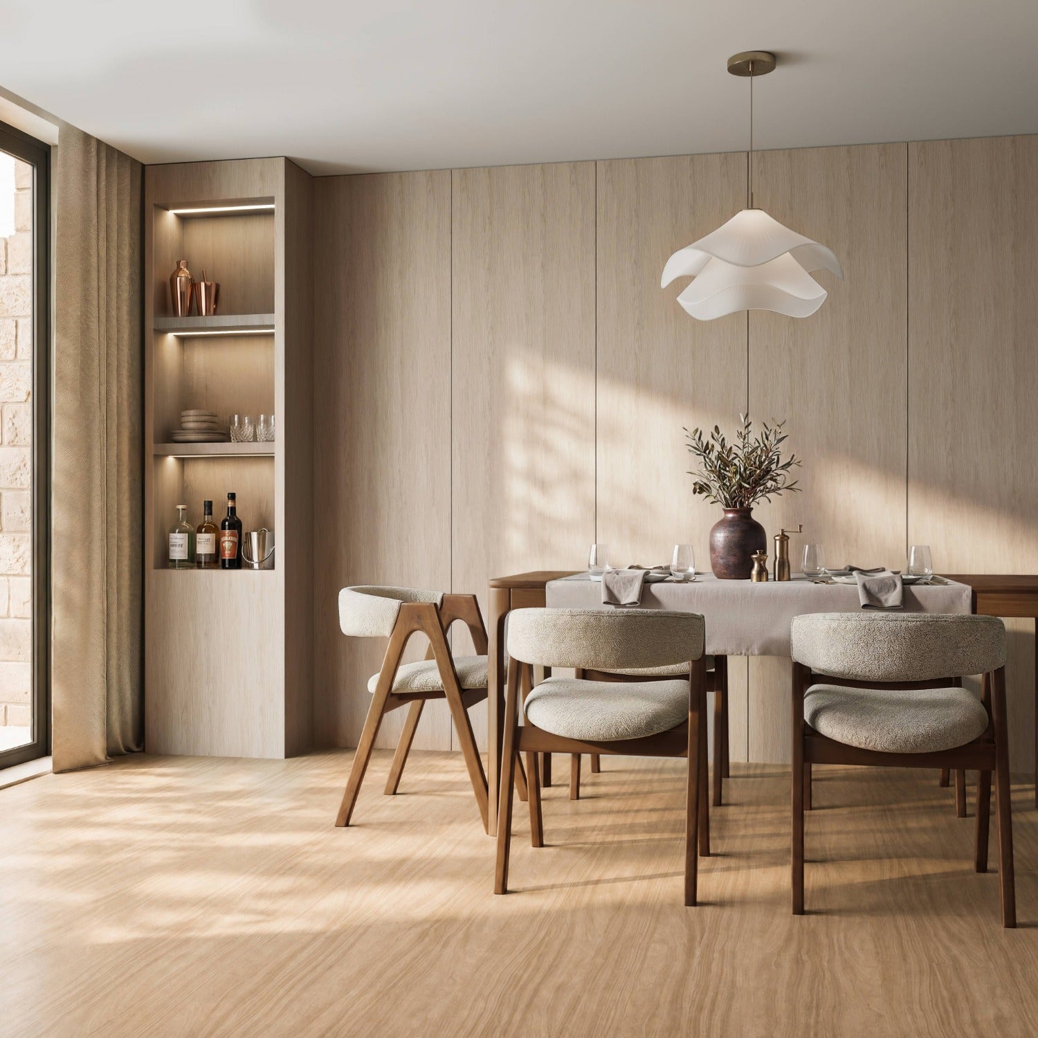 WoodWall Grey Oak Wood Veneer Wall Panel