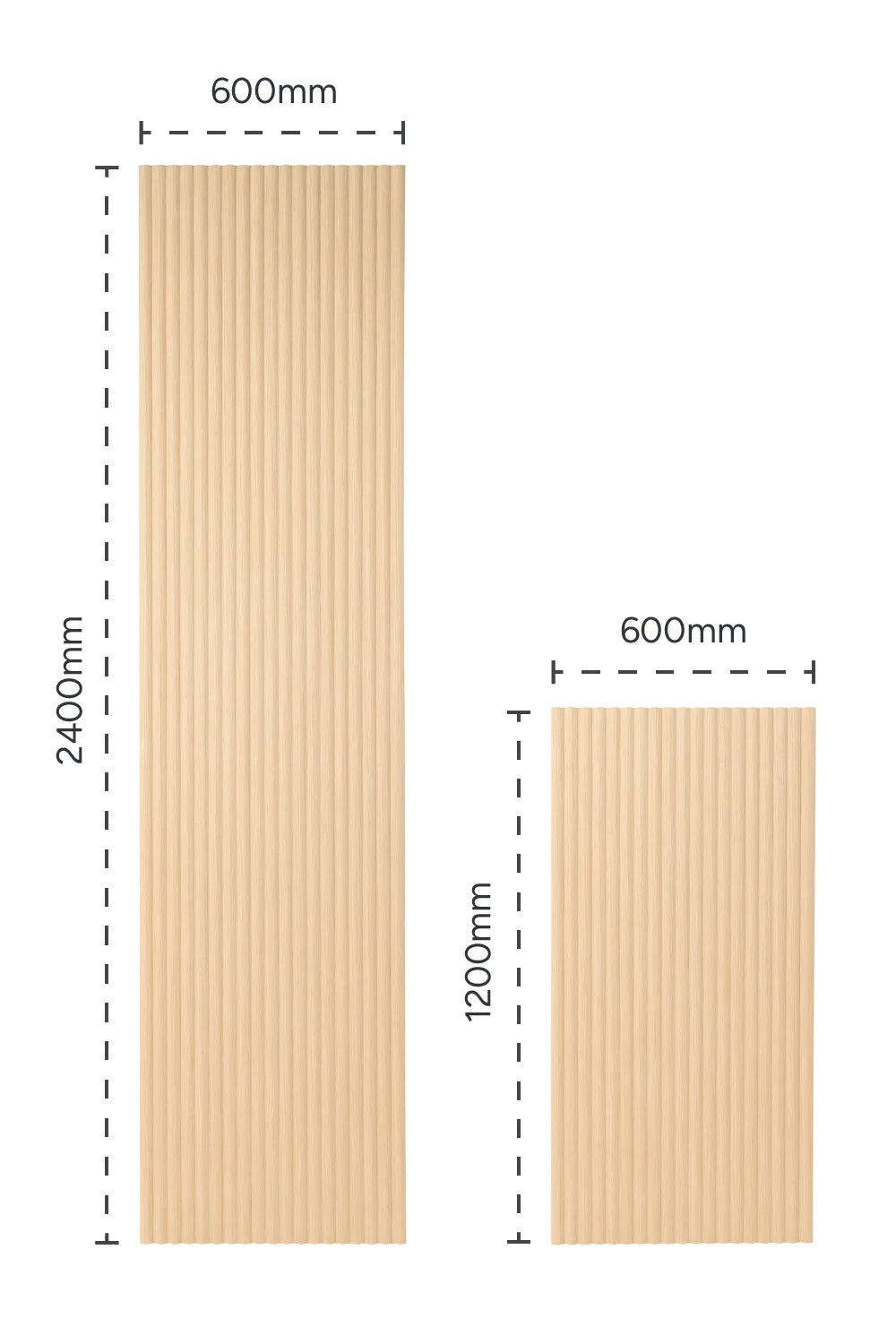 Arborelle Natural Oak Reeded Wall Panel | Naturewall