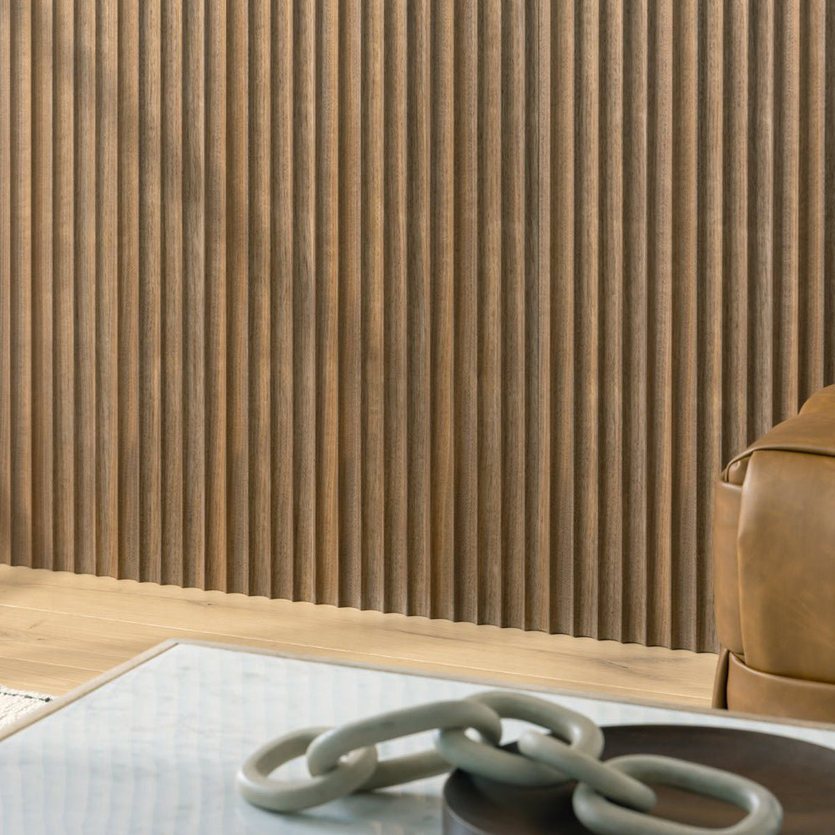 Arborelle Walnut Fluted Wall Panel | Naturewall