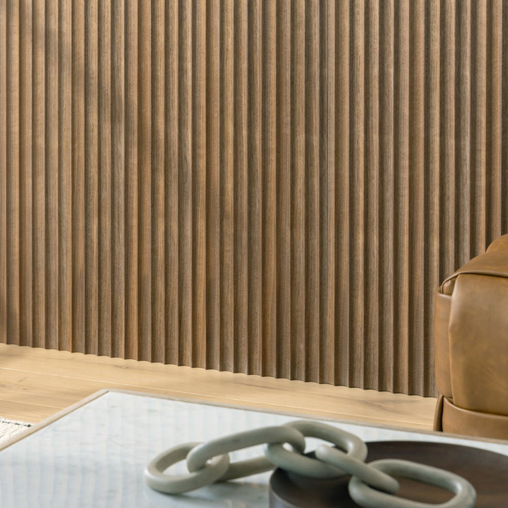 Arborelle Walnut Fluted Wall Panel | Naturewall