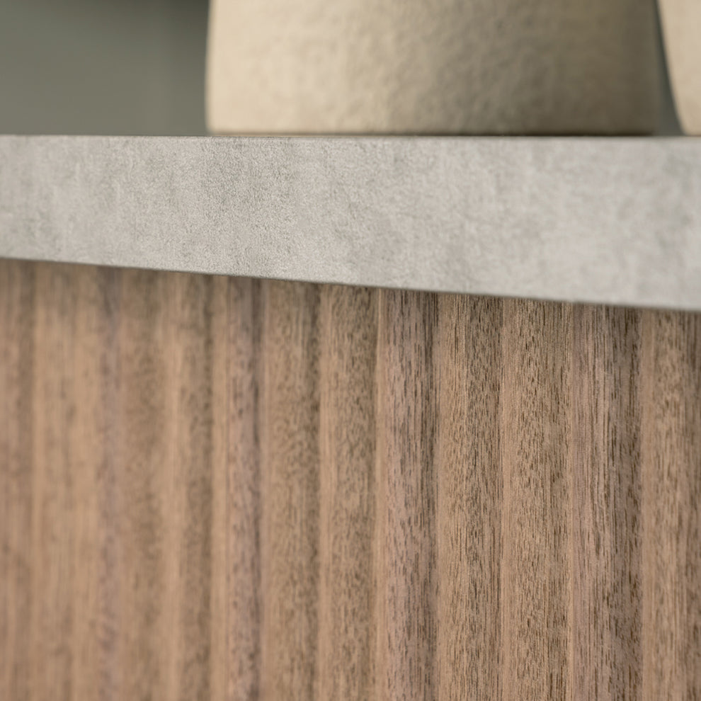 Round Reeded Panel Arborelle Walnut Reeded Wall Panel | Naturewall