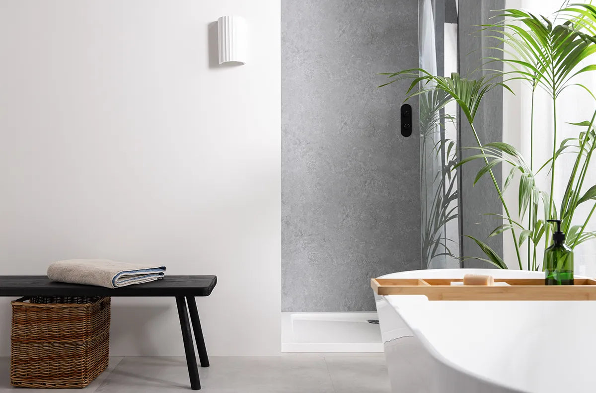 image to show bathroom roomste with pvc shower panels fitted 