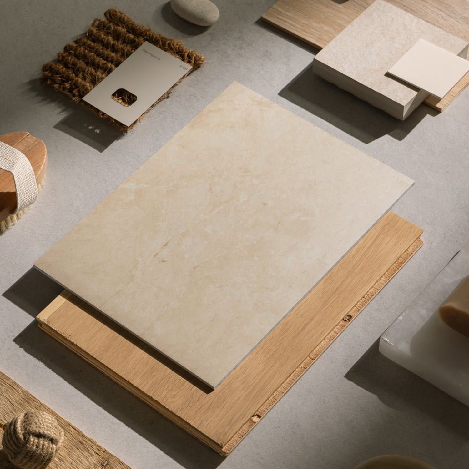 Elemence Chalk Beige Marble Effect Sample