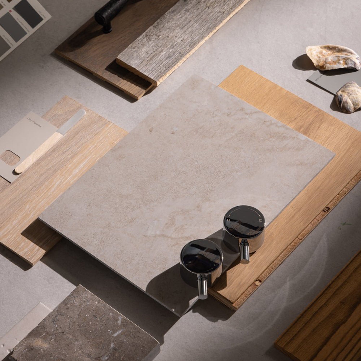 Elemence Limestone Grey Stone Effect Sample