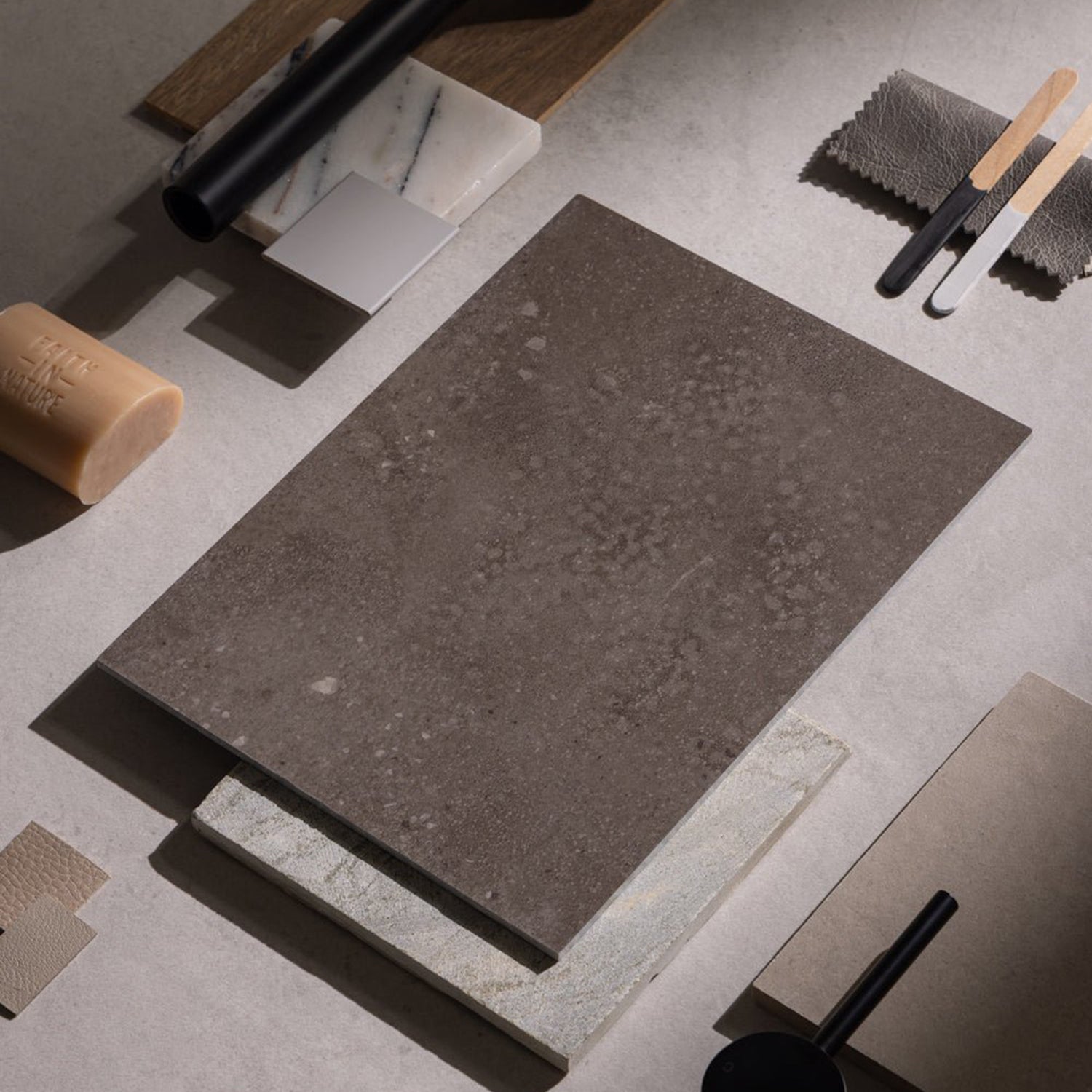 Elemence Pewter Grey Stone Effect Sample