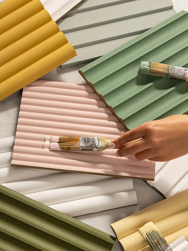 image of variety of msf panel samples being painted 