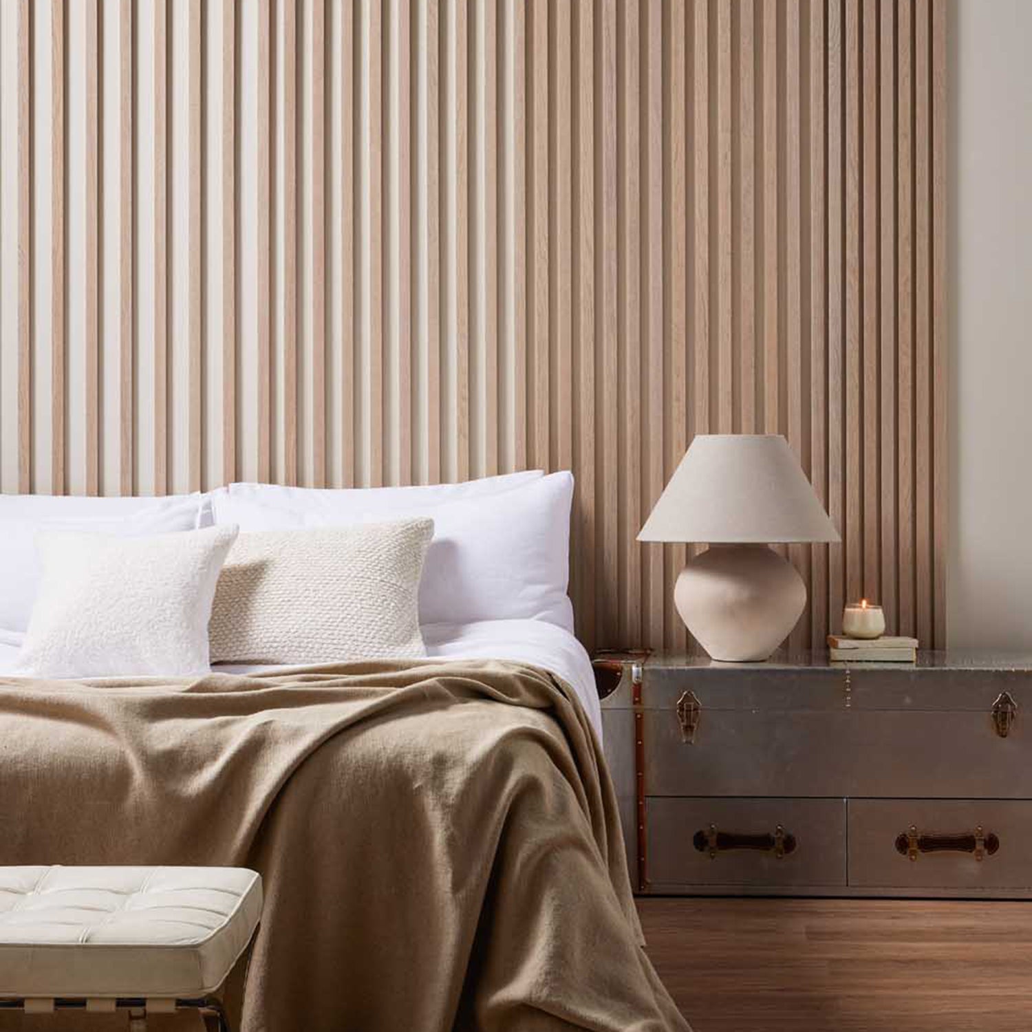 Individual Slat Washed Oak