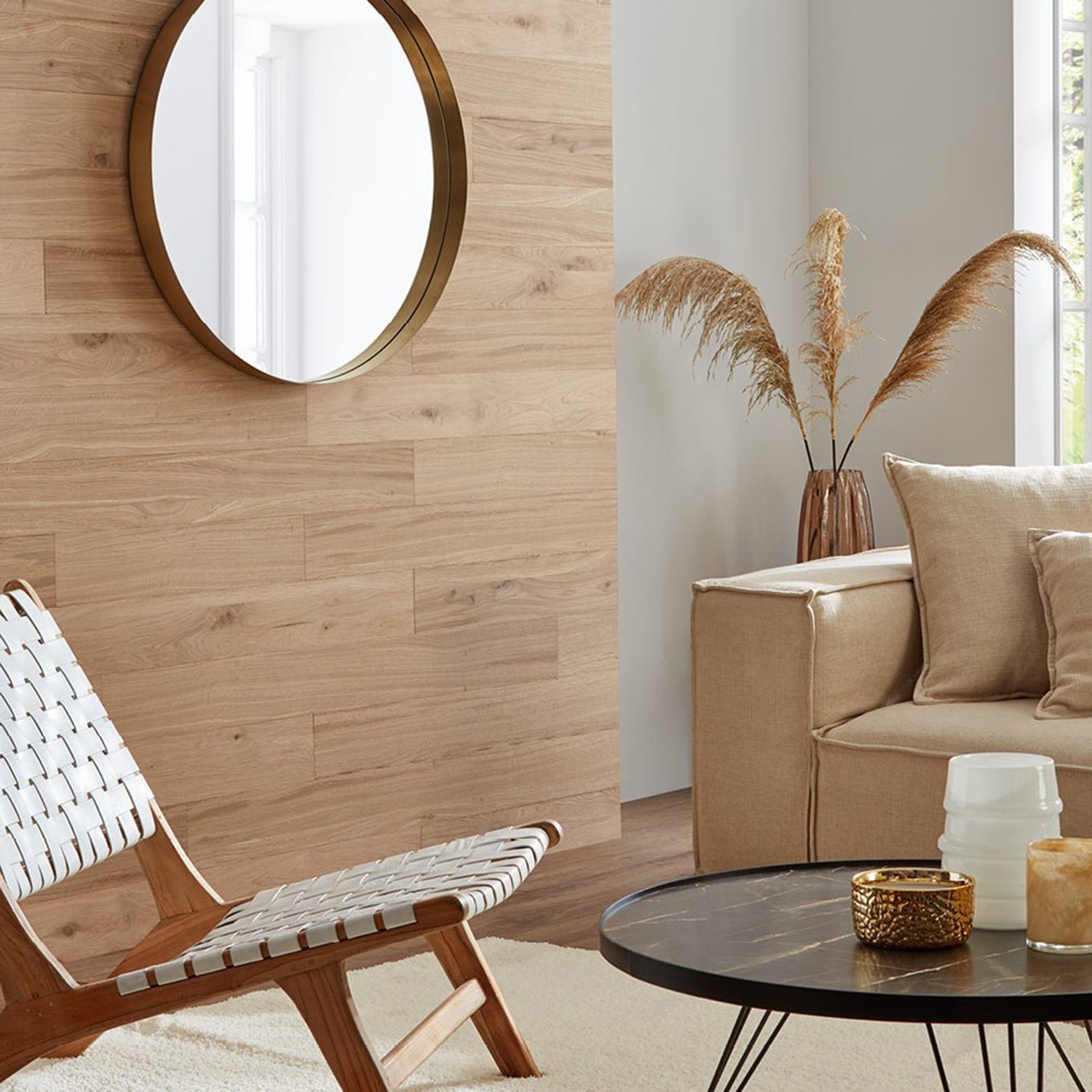 Natural Oak Wood Wall Planks