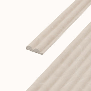 Reeded Waterproof Chalk Beige Marble End Cap